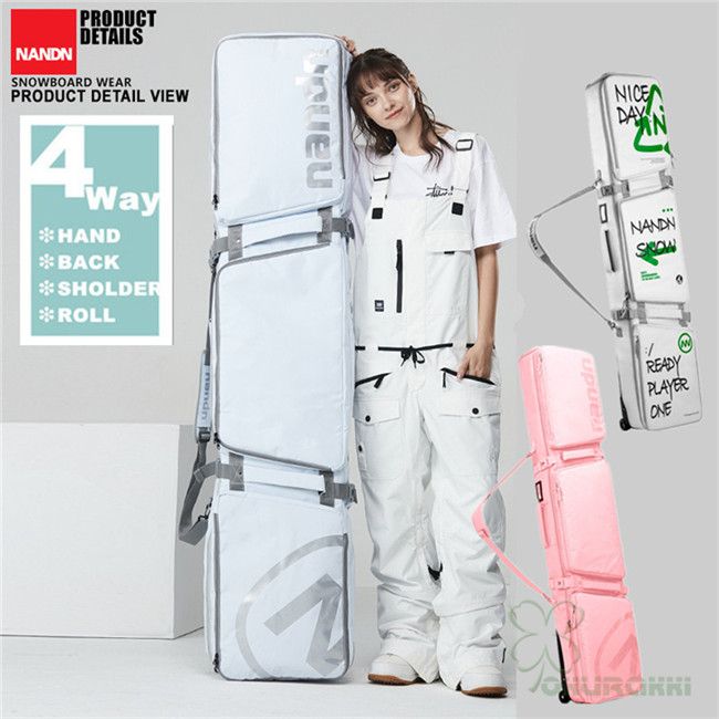 【未使用品】スノーボードバッグ キャスター付　ホワイト 楽天市場】【送料無料】スノーボードケース キャスター 付き