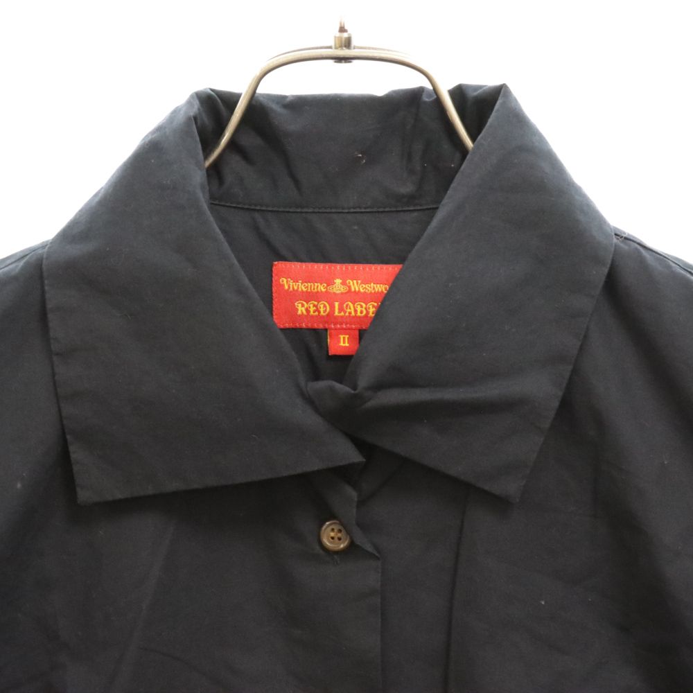 Vivienne Westwood Red Label ヴィヴィアンウエストウッドレッドレーベル 刺繍 長袖シャツ ブラック レディース 356-01-84001 新品同様 ヴィヴィアンウエストウッド レッドレーベル 長袖シャツ