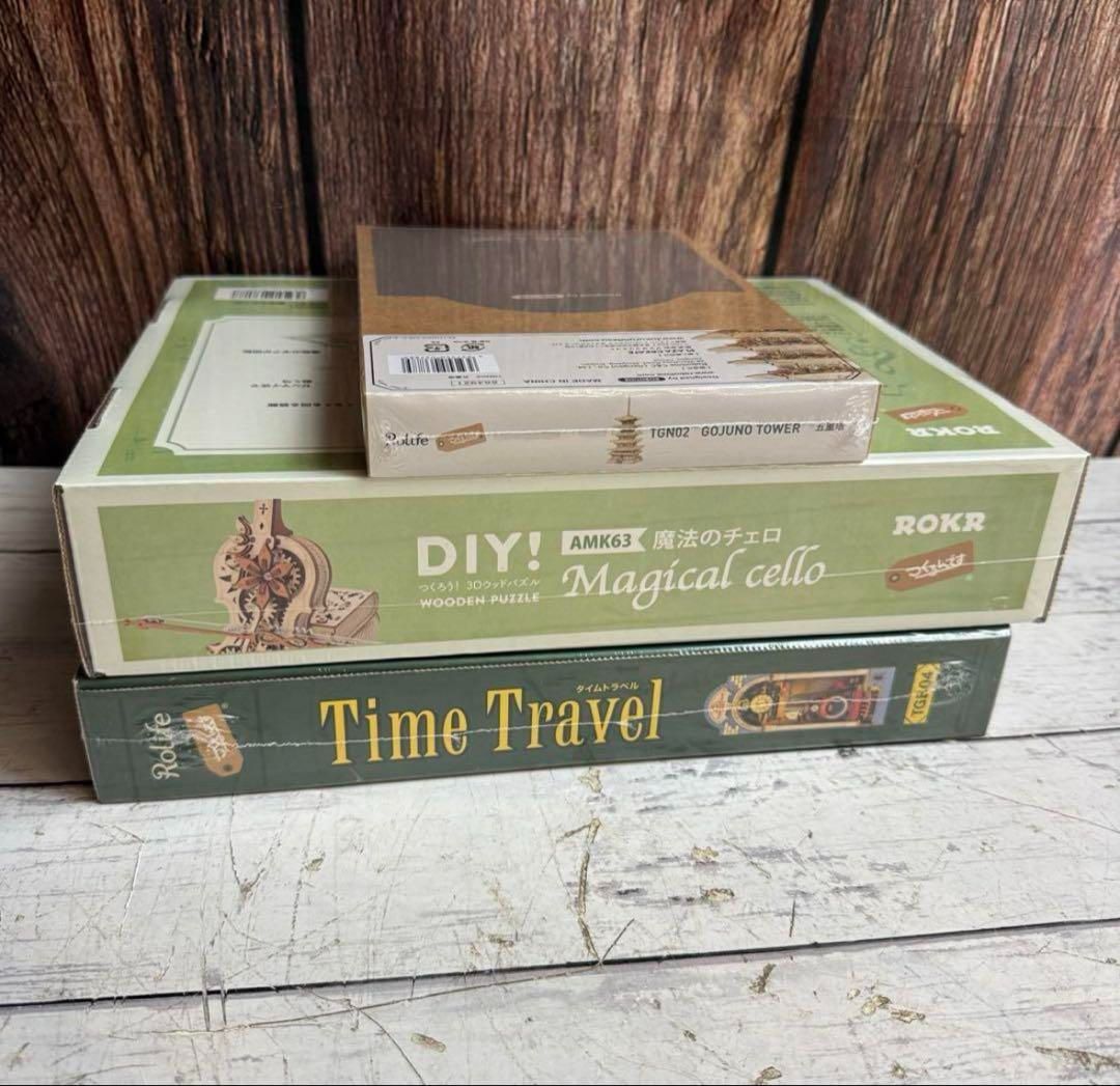 ④ 未開封 Rolife つくるんです 3Dウッドパズル DIY タイム