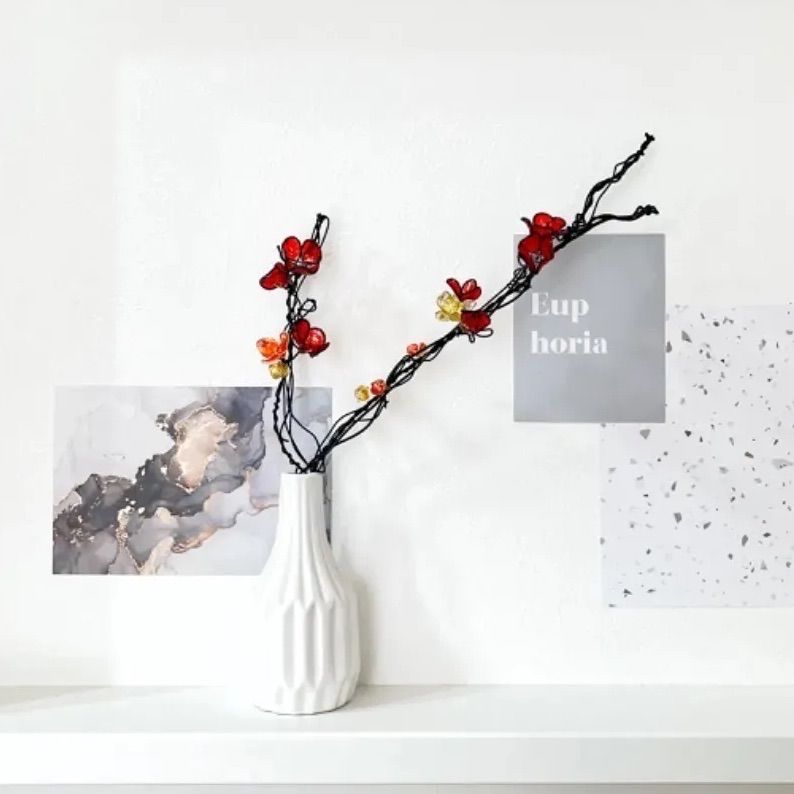 立体＊梅の枝花＊ワイヤーフラワー - メルカリ