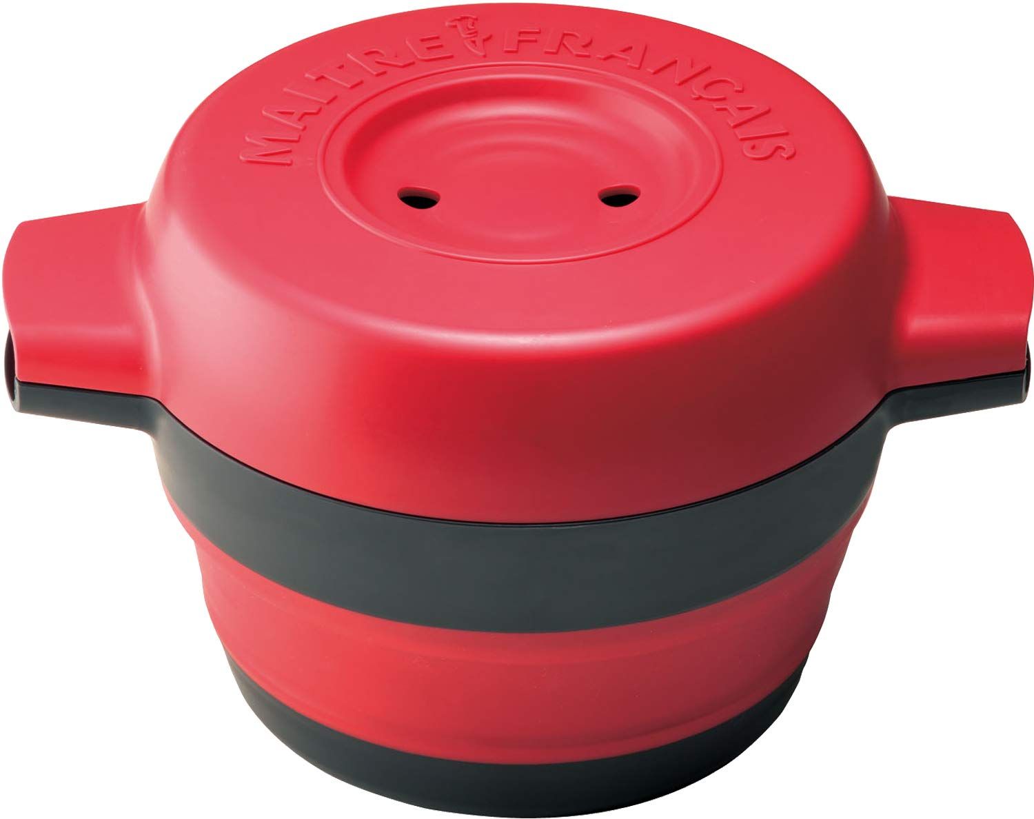 メトレフランセ Maitre Francais 電子レンジ 調理器 一台三役 炊く 蒸す 煮る 簡易レシピ付き レッド デリキャセ 857-RD レッド デリキャセ