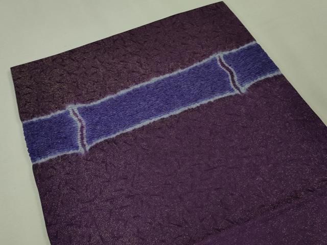 平和屋本店□極上 初代 久保田一竹 幻の辻が花 太鼓柄袋帯 銀通し地