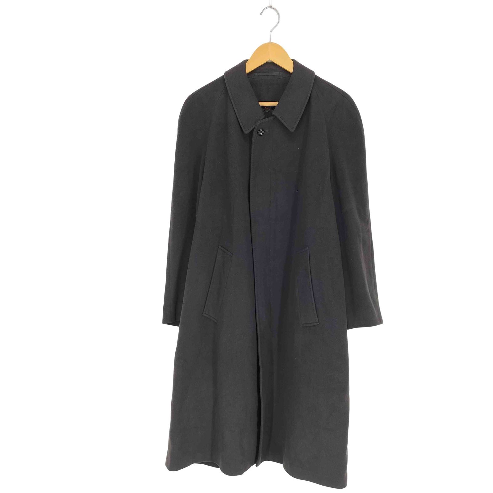 ユーズドフルギ 古着 BLICKER PURE CASHMERE MADE IN GERMANY ピュアカシミヤステンカラーコート メンズ 表記無