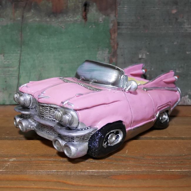 ピンクキャデラック sports car レジン 貯金箱 Bang Bang Car レトロインテリア