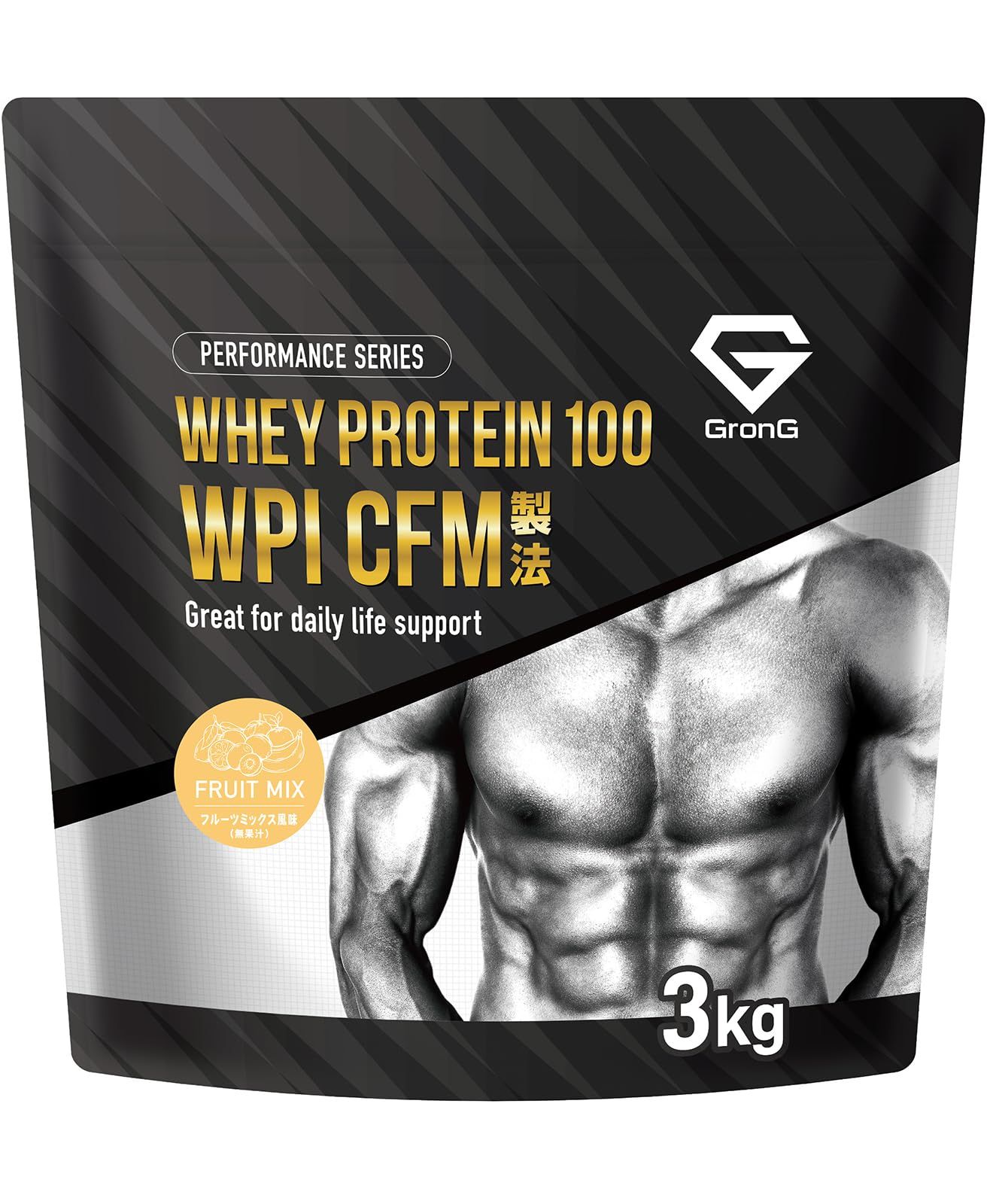 WPI プロテイン 3kg ホエイプロテイン フルーツミックス風味 CFM製法 