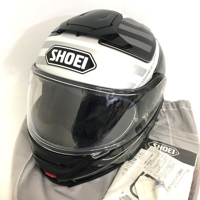 SHOEI ショウエイ NEOTEC2 SPLICER システムヘルメット 除菌消臭済 Lサイズ ホワイト ブラック オートバイ ツーリング ライディング バイカー バイク用品 TA2521