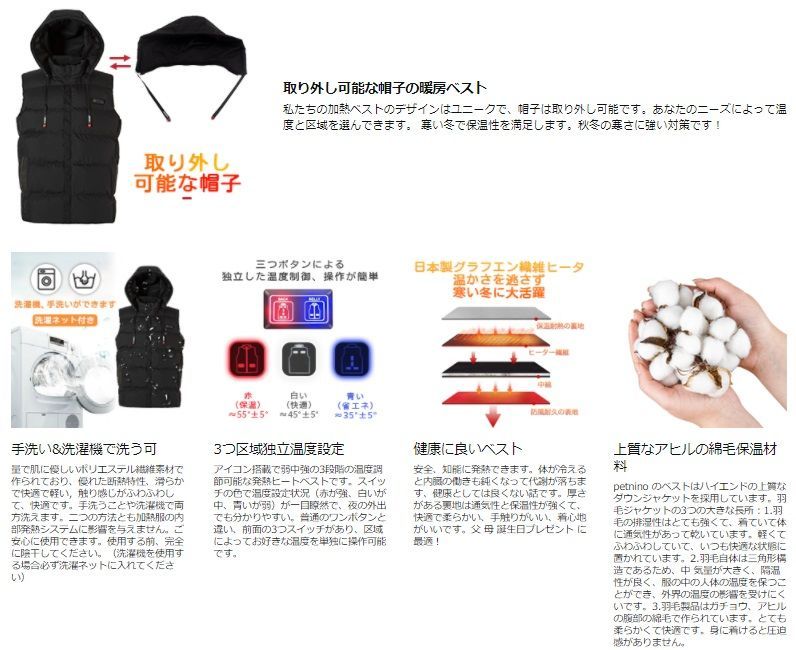 いいね200円引電熱ベスト