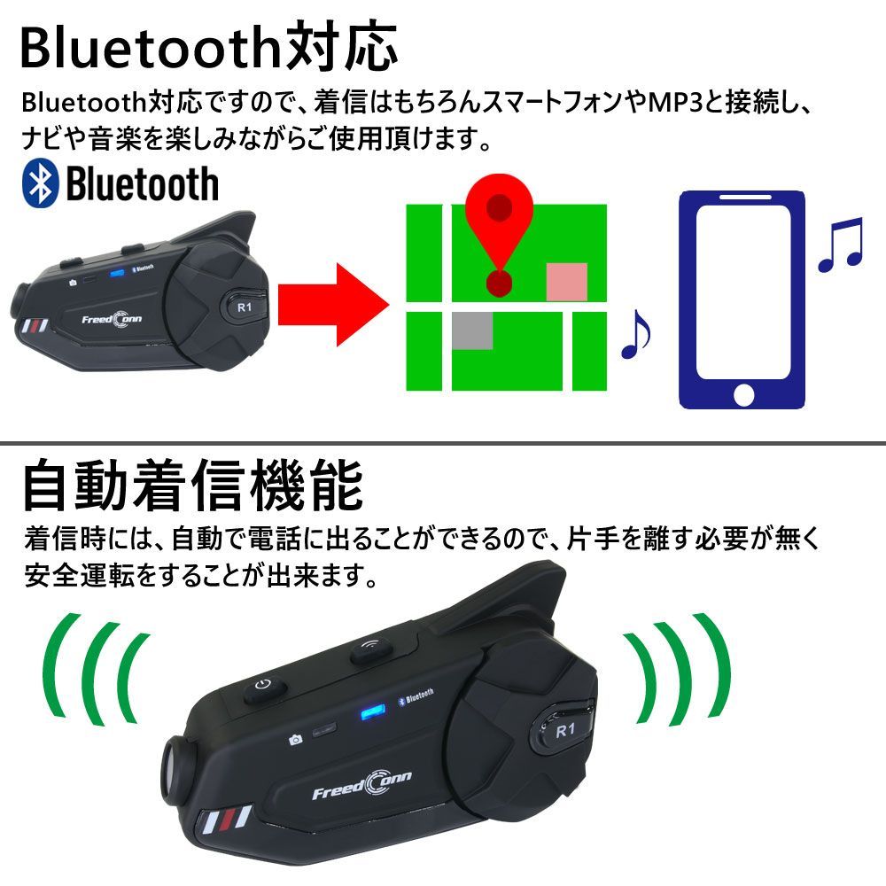 FreedConn　R1 Pro　バイク インカム ドラレコ　カメラ付き インカム ドラレコ バイク Wi-Fi搭載 高画質 カメラ 広角レンズ