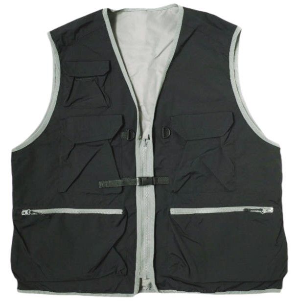 Acy エイシー 24SS 2WAY UTILITY VEST リバーシブルユーティリティーベスト ACY-24SS-004 4 XXL Black ジレ MIN-NANO ミンナノ トップス g21800
