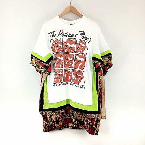 ジュンヤワタナベ JUNYA WATANABE COMME des GARCONS ローリングストーンズ レイヤードカットソー Tシャツ XS 白