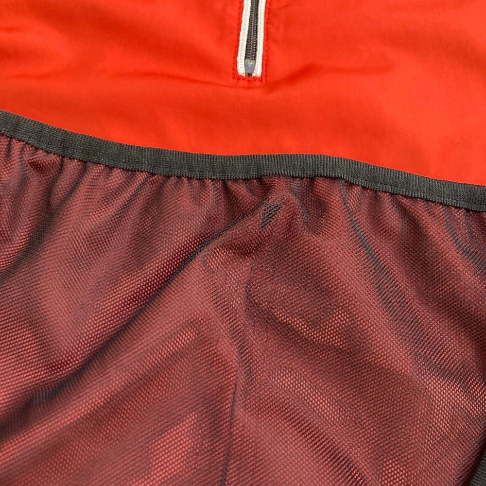 サイズ：L LE COQ GOLF ルコックゴルフ  ハーフジップ 半袖ブルゾン  レッド系 [240101432962] ゴルフウェア メンズ ストスト LE COQ GOLF ルコックゴルフ ハーフジップ 半袖ブルゾン レッド