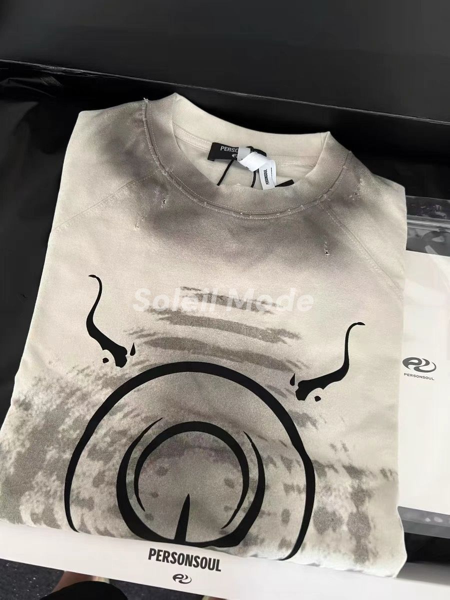 【関送込み 匿名配送】PERSONSOUL 半袖Tシャツ ダメージ GILDAN tシャツ 半袖 ギルダン 4.5オンス アダルトTシャツ