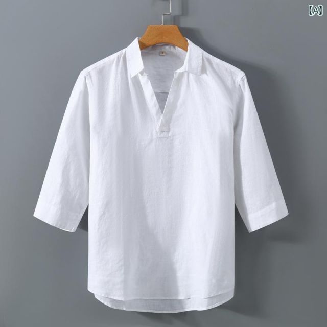 2XL メンズ ファッション 服 男性用 オシャレ シンプル 大人 かっこいい 大きいサイズ ストリート 紳士服 リネン 半袖 無地 T シャツ リネン 100 リネン 通気性 快 ミッド スリーブ T シャツ