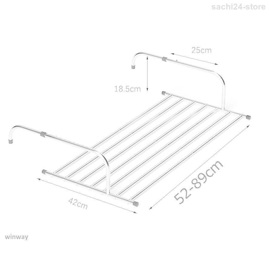 ベランダ 手すり 窓用物干しラック ヒーター乾燥ラック バルコニー乾燥靴台 引っ掛け式物干しスタンド ステンレス製ウィンドウハンガー タオルハンガXM013