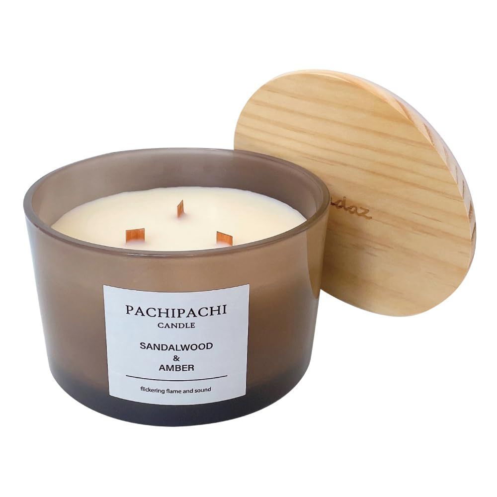 サンダルウッド 木芯 Sandalwood＆Amber パチパチキャンドル アロマキャンドル (サンダルウッド＆アンバー) dadaz