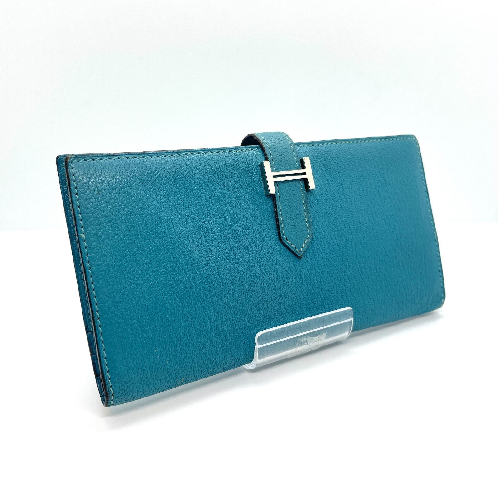 極美品】HERMES エルメス べアンクラシック シェーブル オレンジ 長