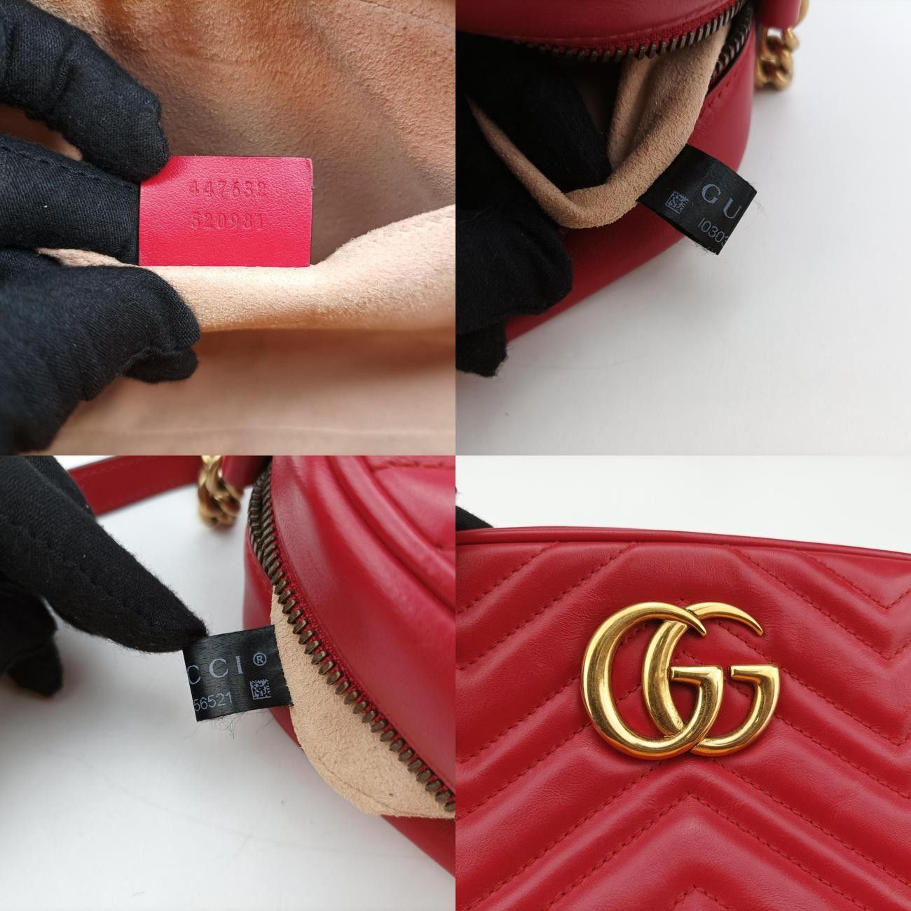 グッチGucciGGマーモントレッドレザー447632I030356521