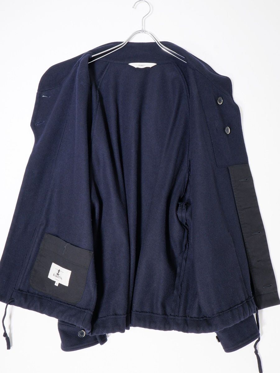 【美品】 BARENA バレナ ダブル テーラードジャケット ネイビー 46 美品】 BARENA バレナ ダブル テーラードジャケット ネイビー 46