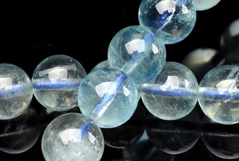 1点物】高透明 アクアマリン 9mm ブレスレット パワーストーン 天然石