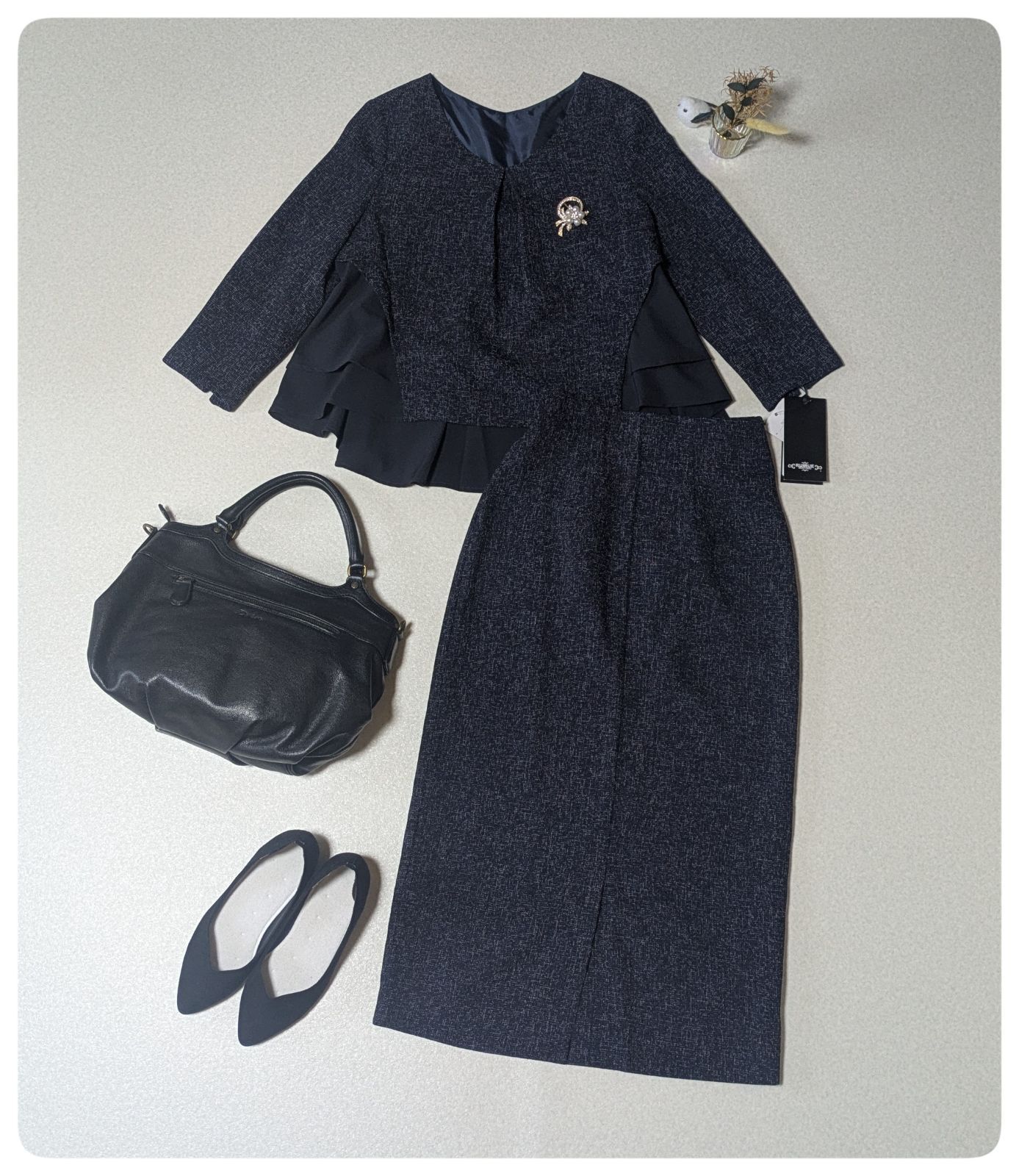 ルイルエブティック セットアップ オケージョン セレモニースーツ ネイビー Ｓサイズ