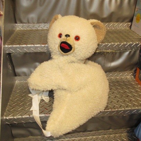 レア！1986年ビンテージSnuggle Bearスナグルベアファーファバックパックリュックぬいぐるみリュックフィギュア人形ぬいぐるみ
