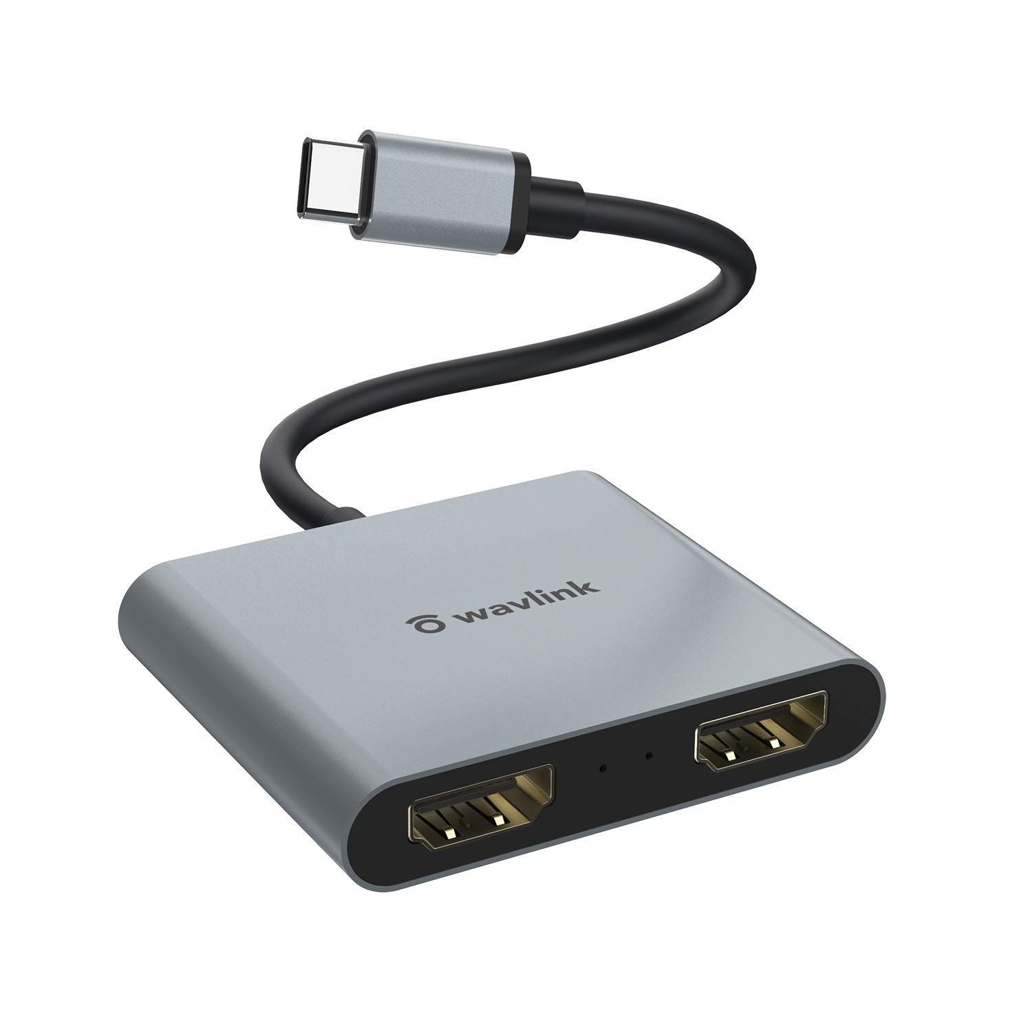 【在庫セール】HDMI type-C-デュアル アダプター 4Kミニドッキングステーション/2ｘ4K＠30Hz /1ｘ4K60Hz MacBook Pro USB 2019/iPad Pro 2020/Dell XPS 13/15/などな機種と互換、 WAVL