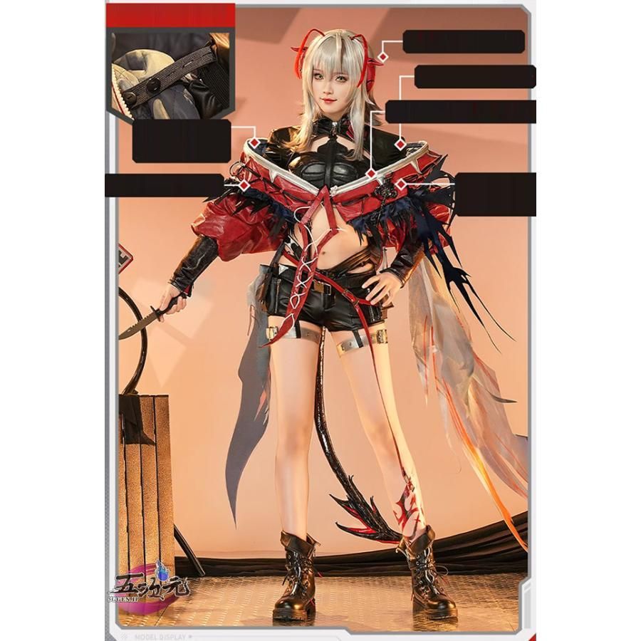 三分妄想 アークナイツ 明日方舟 arknights コスプレ ウィシャデル W 5周年 衣装 ウィッグ 靴 追加可