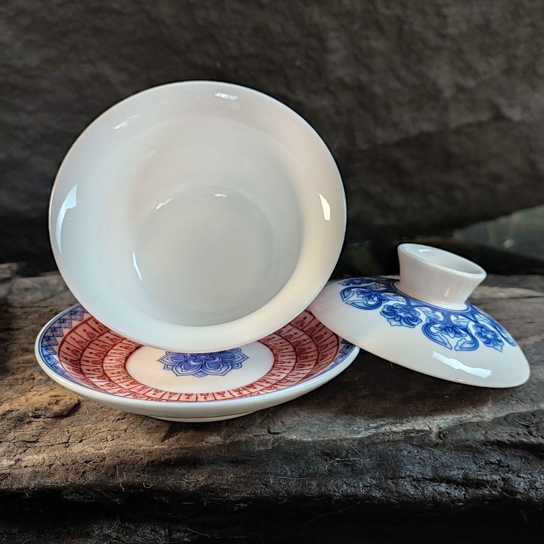 中国茶器 青花刀字三才蓋碗茶杯 茶杯 単体 蓋付き茶器 飲茶食器 中国茶器 青花刀字三才蓋碗茶杯 茶杯 単体 蓋付き茶器 飲茶食器 景