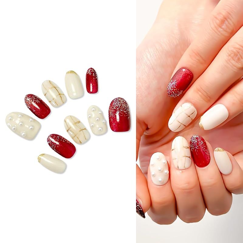 SoraraBeauty ネイルチップ 100%ハンドメイド 貼るだけネイル ジェルネイル ネイルシール セルフネイル ネイルステッカー おうちネイル ネイルデザイン セルフネイル (CX01, S) 0