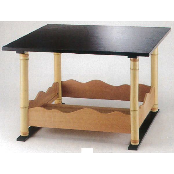 円椅 茶道具 立礼 裏千家 柿合せ 掻合塗 組立式 2脚 天然木