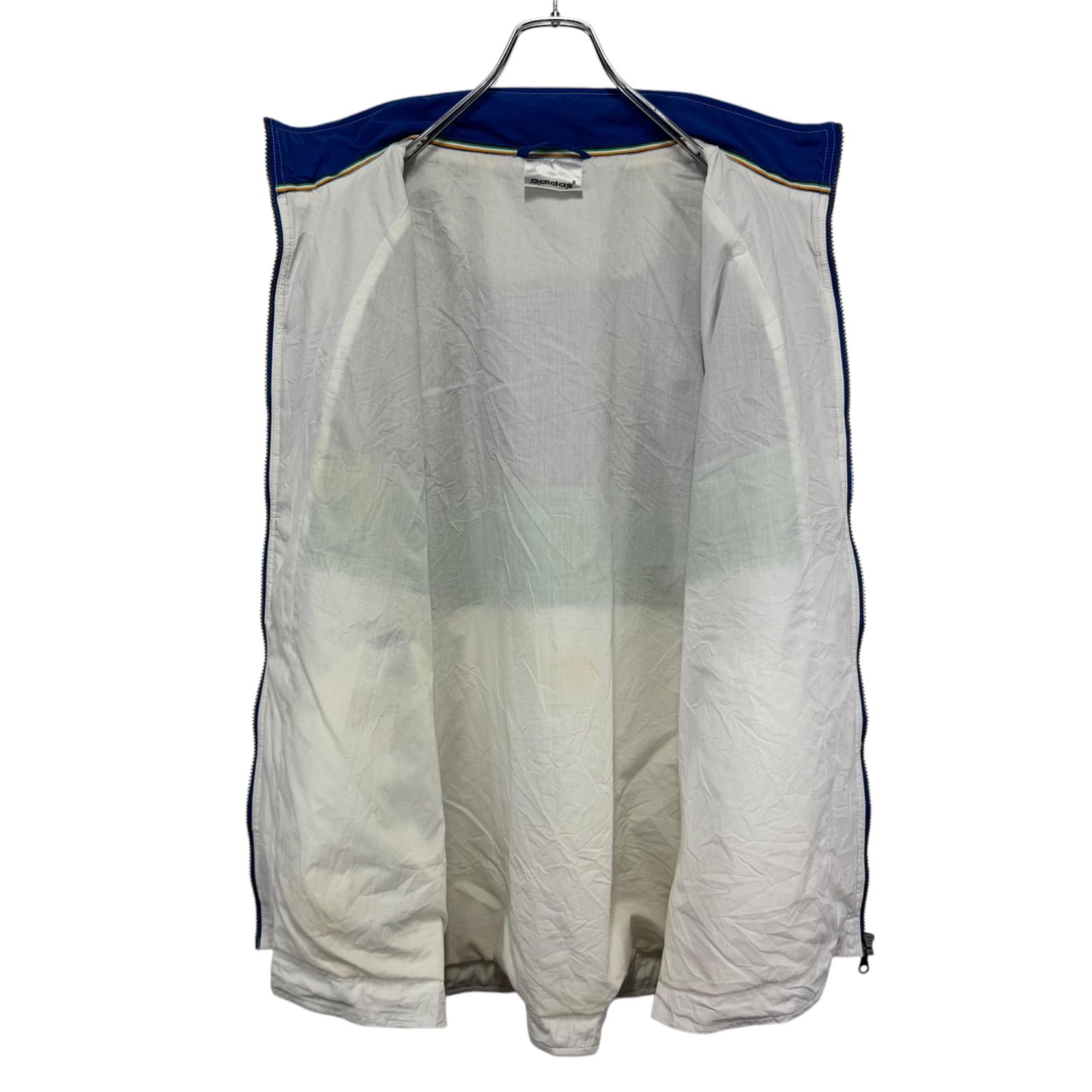 80s～90s vintage adidas Logo Embroidery Nylon Zip-up Vest Jacket 