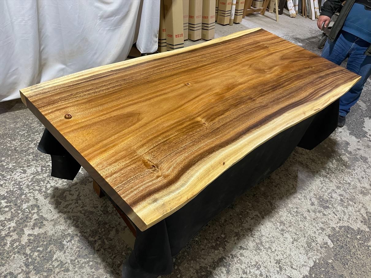 モンキーポッド3994 一枚板無垢 乾燥材 1590x720-670x50mm