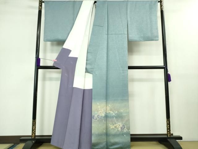 平和屋本店 上 久保田一竹 幻の辻が花 訪問着 暈し染め 金通し地 DZAB0760kh5