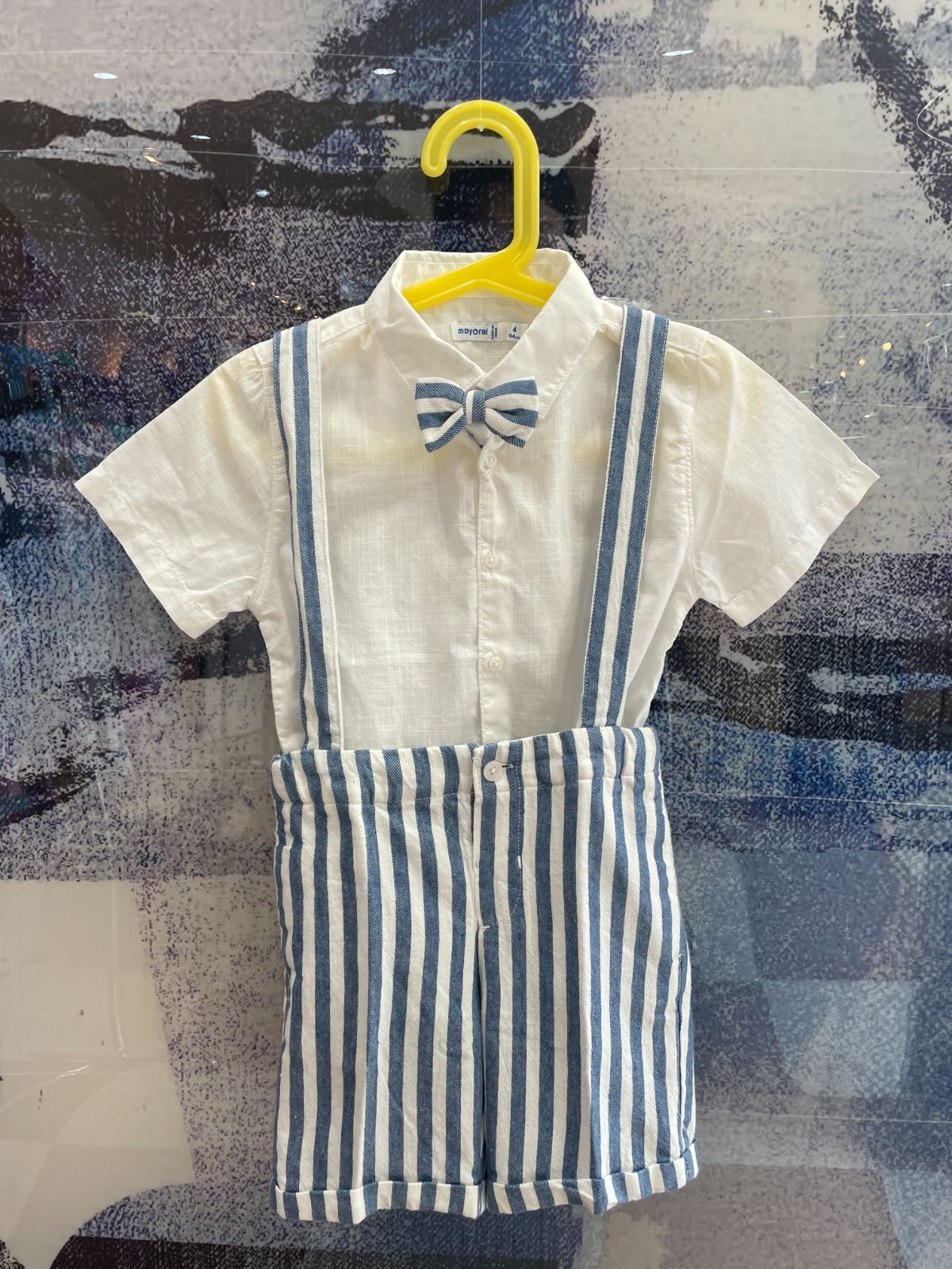 2025春夏 マヨラル シャツとハーフパンツセット104ｃｍ ヨーロッパ子供服