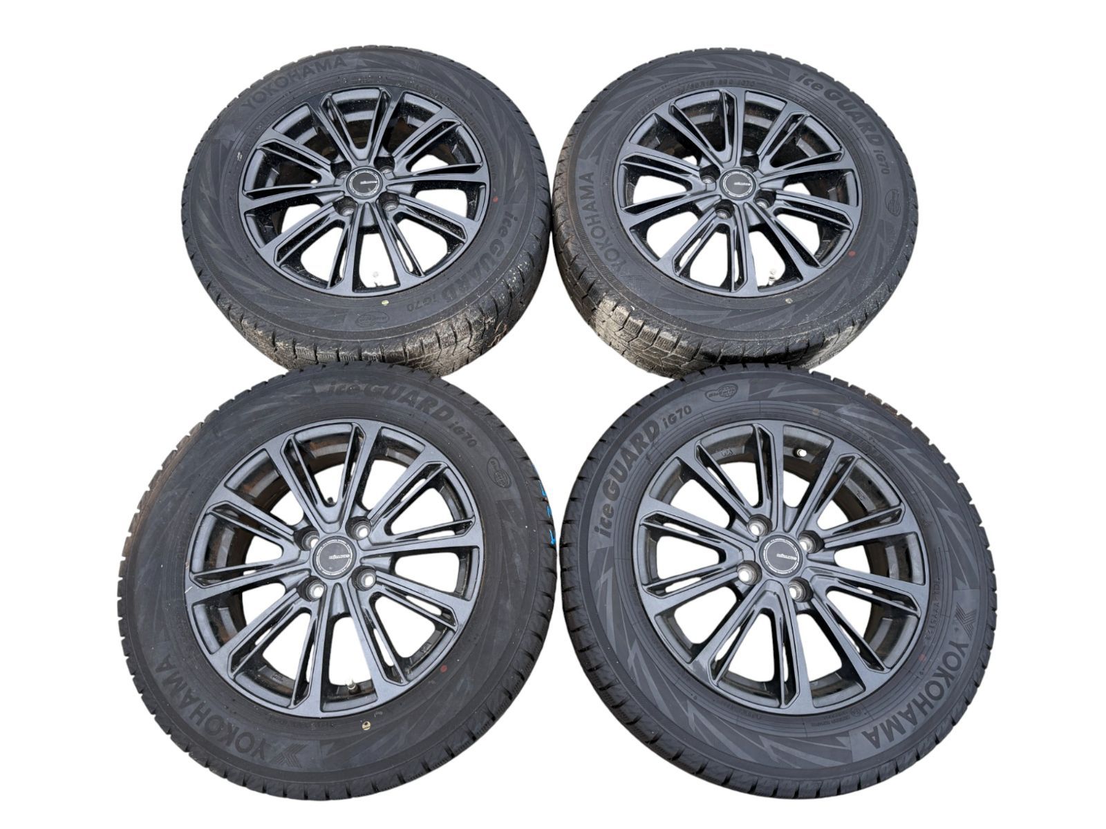 アクア MXPK16 MiLLOUS アルミホイール 4本セット 185|65R15 15×5.5J IS 42 管理番号 5350