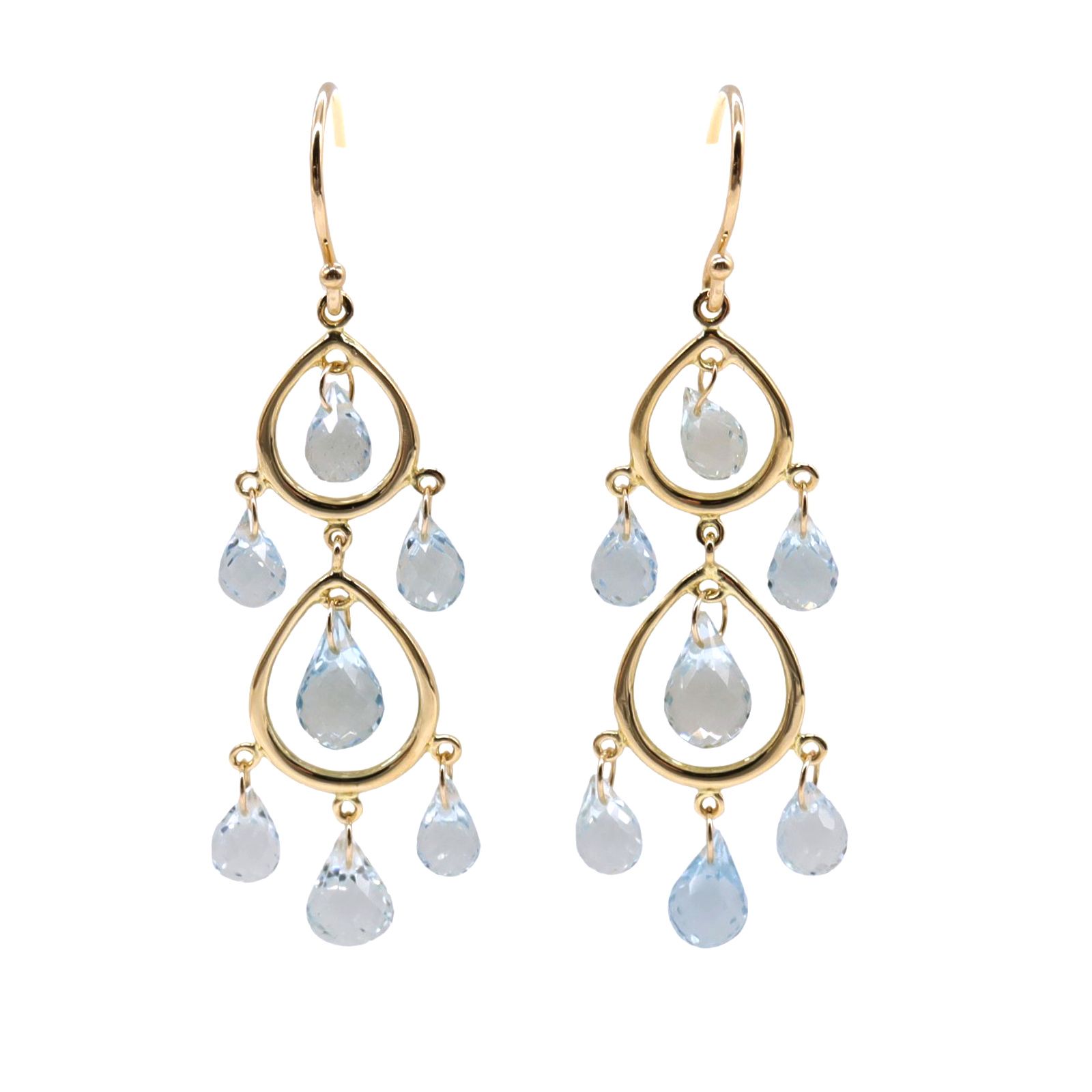 ティファニー TIFFANY＆CO ピアス アクアマリン ピアス K18 イエローゴールド アクアマリン ピアス レディース Used A