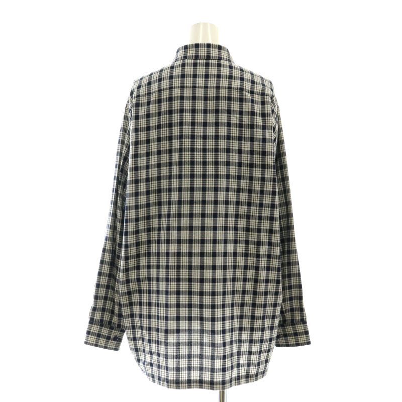 ブラミンク BLAMINK コットンチェックレギュラーシャツ 1 紺 白 ブラミンク BLAMINK コットンチェックレギュラーシャツ 1 紺 白