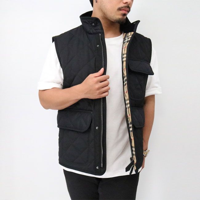 BURBERRY バーバリー 8049783 A1189 メンズ中綿キルティングベスト