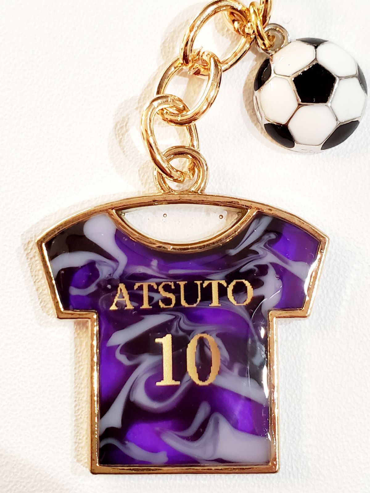 ハンドメイドネーム入りサッカーキーチェーン 楽天市場】名入れ キーホルダー サッカー アクリルキーホルダー