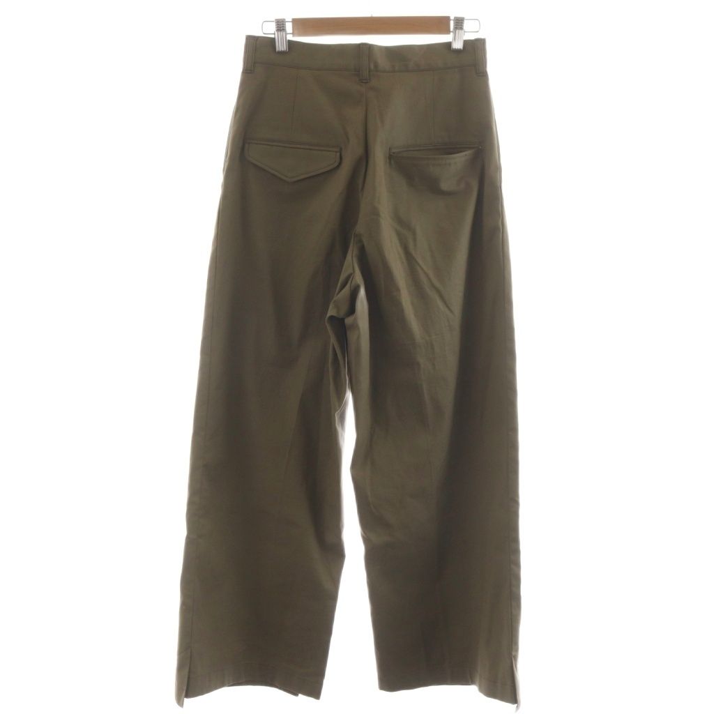 トーガ プルラ TOGA PULLA コットンヒッコリーストレートパンツ ワイド  