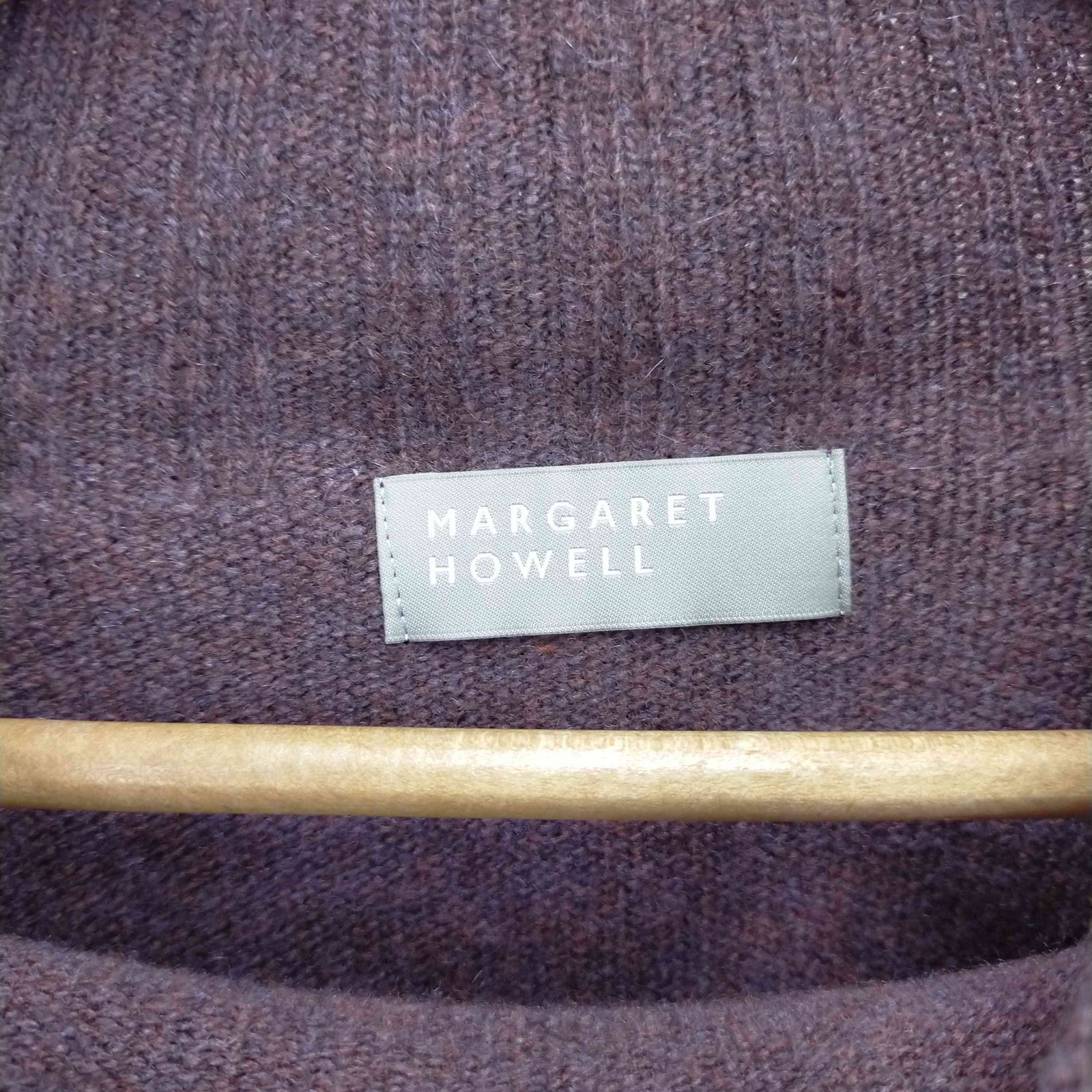 マーガレットハウエル TWISTED CASHMERE WOOL ニット 紫 Ⅱ