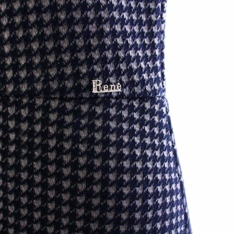 ルネ Rene 23年製 Checkered Knit Dress ニットワンピース
