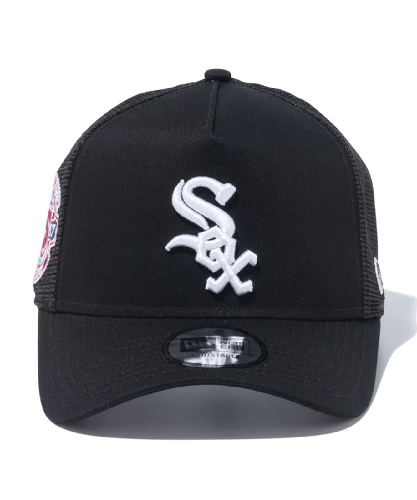 【ムラスポ公式】新品 NEW ERA ニューエラ キャップ 帽子 9FORTY A-Frame トラッカー MLB Side Patch シカゴ・ホワイトソックス ブラック 14109742