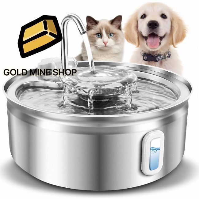 猫 水飲み器 ステンレス製 自動給水器 犬 3.2L大容量 ペットみずのみ器|給水器 24dB静音 洗いやすい 取付簡単 複数のペットに対応 LED表示