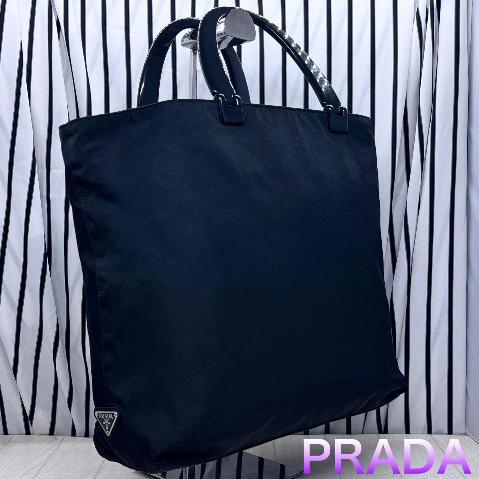 【美品】PRADA×プラダ A4収納可能トートバッグ