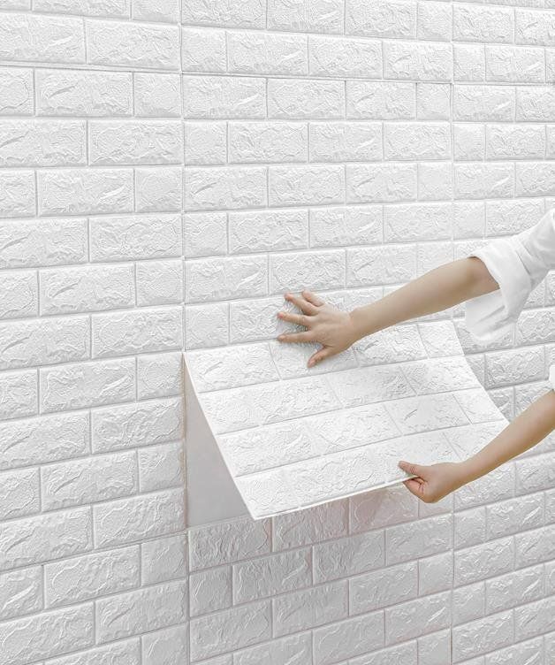 超人気☆未使用★50枚 70cm×77cm 厚さ4mm 背景壁 3D立体レンガ模様壁紙 防水 汚い防止 カビ防止 エコ素材