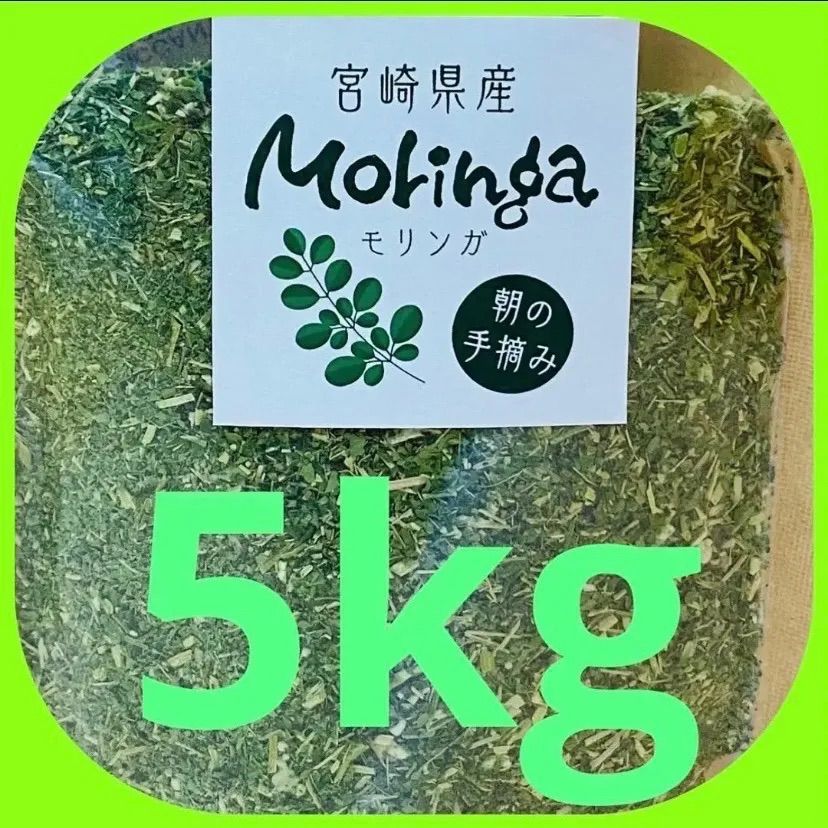 ◆ 5kg ◆ ハーブモリンガ乾燥粉末農薬化学肥料不使用国内原産自然栽培朝摘み回復農薬栽培期間中不使用業務用