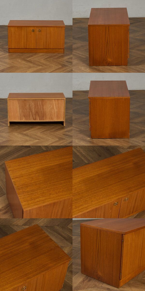 英国 ヴィンテージ キャビネット チーク サイドボード ローボード 収納