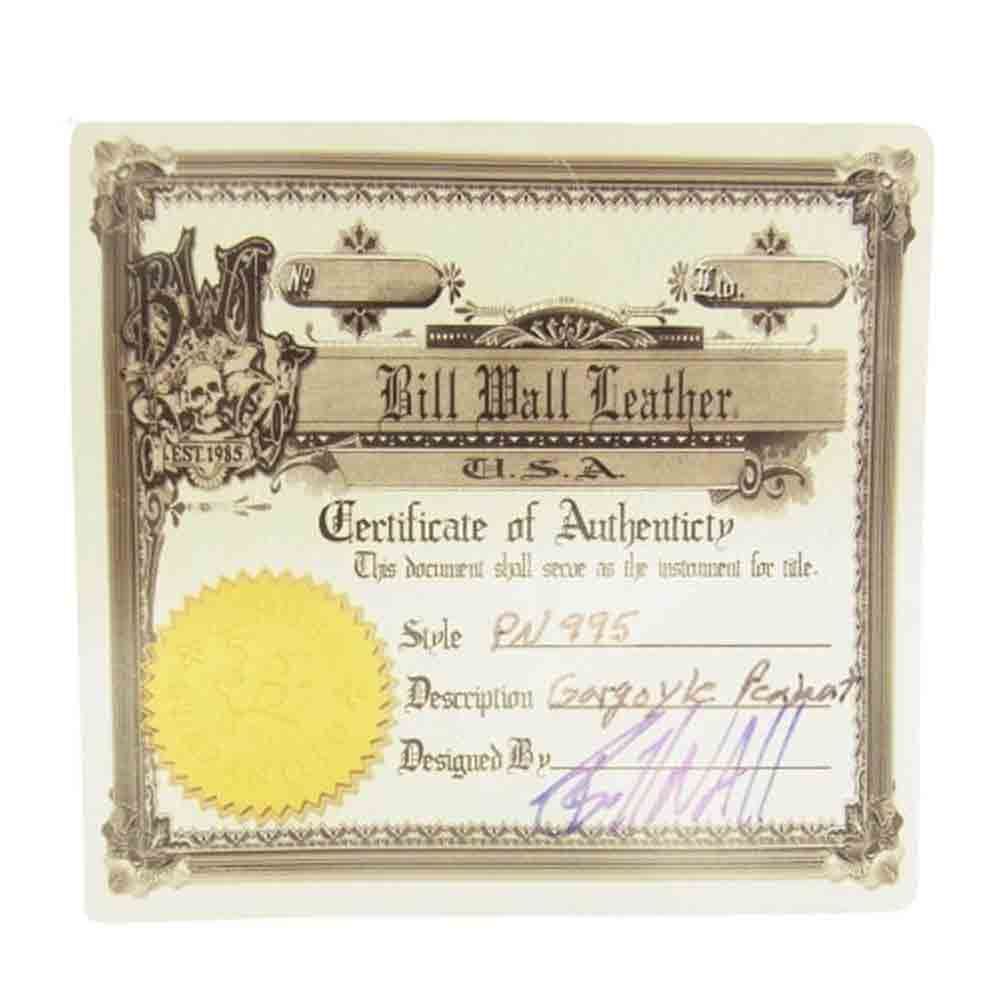 BILL WALL LEATHER ビルウォールレザー ギャランティ付属 ガーゴイル