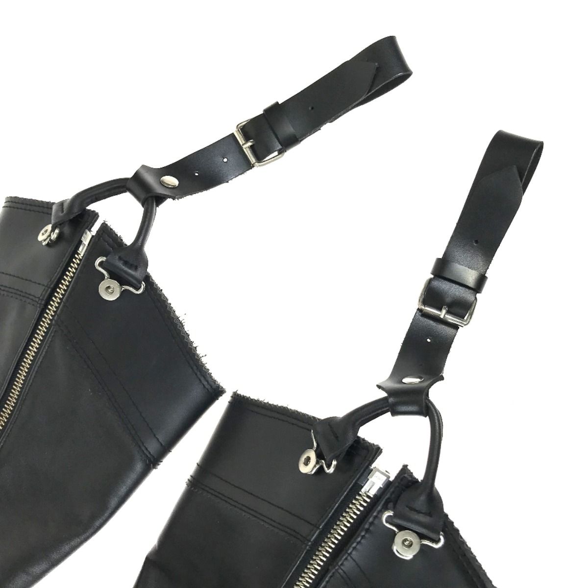 KADOYA カドヤ BLACK CURVY 革チャップス レディース ブラック Sサイズ 